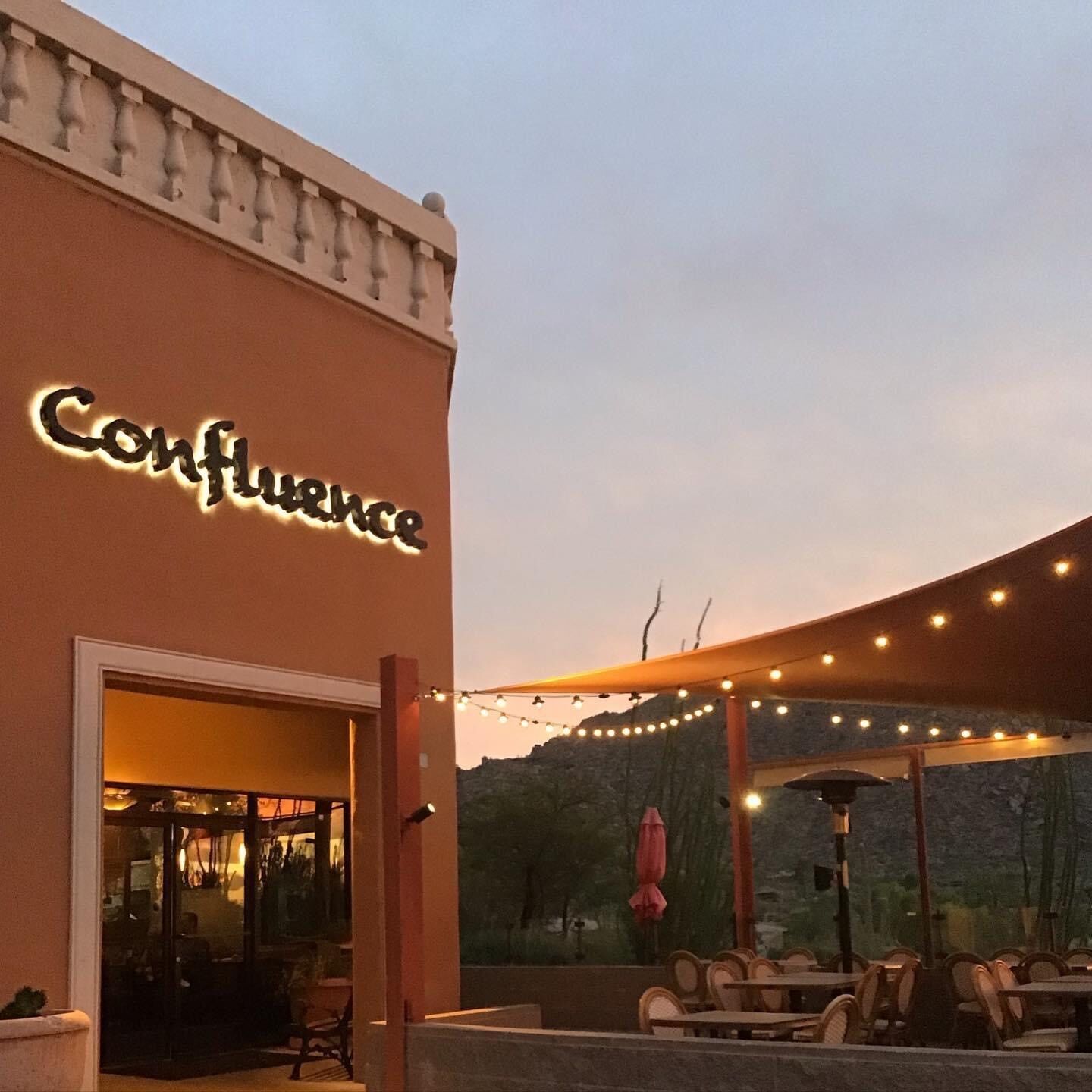 The patio at Confluence